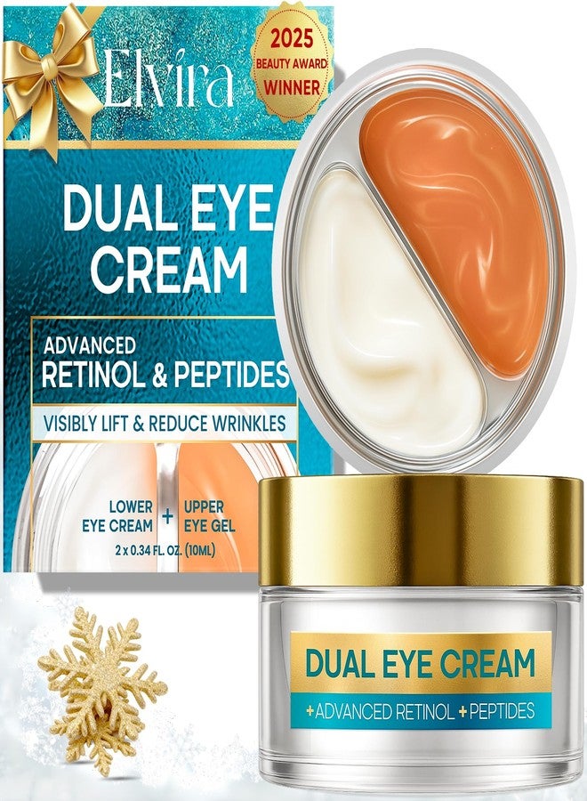 Elvira Dual Eye Cream for Dark Circles, Puffiness, Eye Bags, Wrinkles, Age-Defying, Tightening, and Moisturizing with Advanced Retinol, Five-Peptide Complex, and Stem Cell Extracts – 0.68 OZ - Image 1